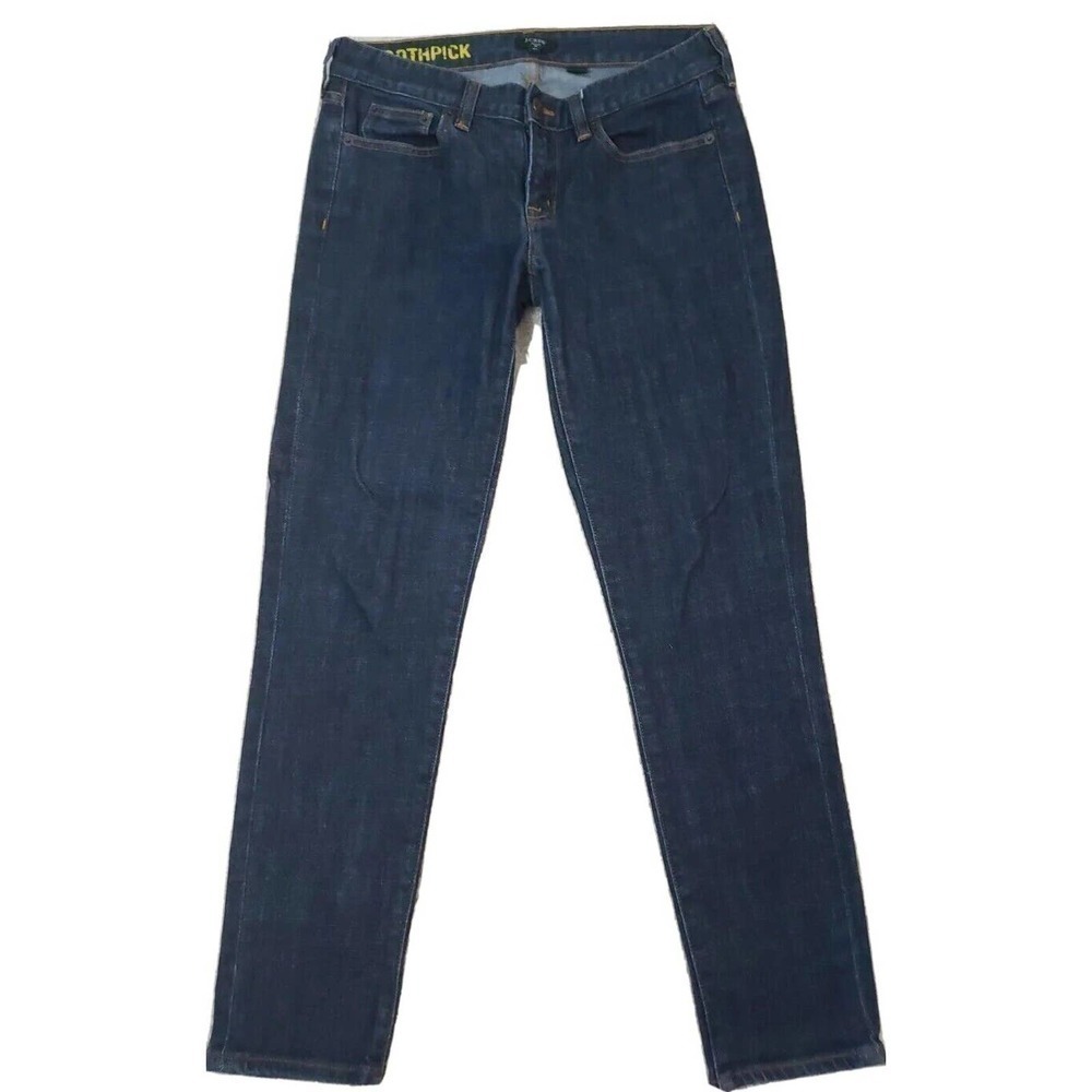 J. Crew ~Woman Size 27~ Blue Denim Toothpick Jean Stretch Skinny Pants.